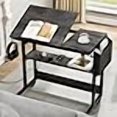 thumbnail image 3 of YITAHOME Table à Hauteur Réglable avec Station de Recharge, Bureau Portable avec Roulettes, Petit Bureau d'Ordinateur Debout et Roulant avec Plateau Inclinable et Sac de Rangement, Gris, 3 of 4