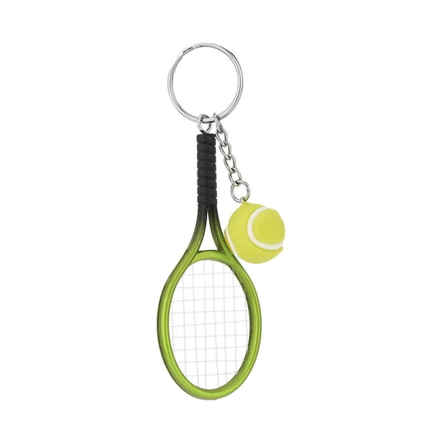 Porte-clés de Tennis Mini Raquettes de Tennis avec Balle Porte-Clés Anneau de Clé