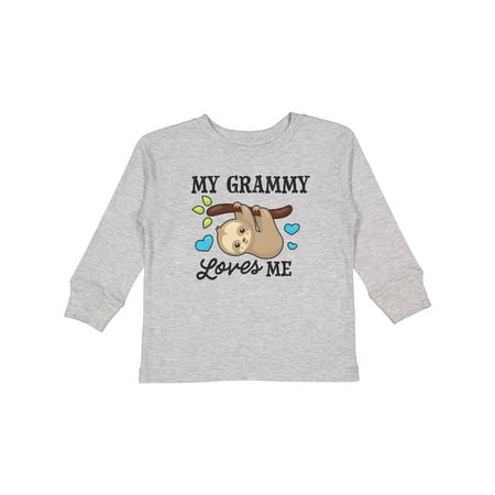 

Inktastic My Grammy Loves Me with Sloth and Hearts Gift Toddler Boy or Toddler Girl Long Sleeve T-Shirt
