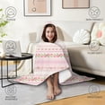 thumbnail image 4 of Wearable Blanket,Pink Floral and Lace Pattern Hooded Wearable Flannel Blanket for Adults & Teens,Winter Poncho Shawl Wrap Cape Cozy Anti-Pill,60"x80", 4 of 5