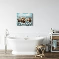 thumbnail image 6 of Highland Bathroom Wall Art Rustic Farmhouse Wall Decor Cute Cattle in the White Daisy Flower Picture Canvas Print Countryside Animal Painting for Living Room Bedroom Office Decor 12X16 Inch, 6 of 6