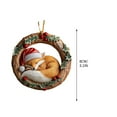thumbnail image 2 of Elainilye Fox Christmas Ornament Cute Acrylic Tree Pendant for Holiday Decor, Adorable Animal Themed Ornament for Tree and Gift, Festive Hanging Decoration for Kids and Family, 2 of 4