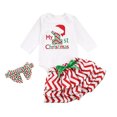 thumbnail image 1 of ITFABS Barboteuse à Manches Longues + Jupe + Bandeau, Mon Premier Noël, 1 of 9