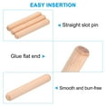 thumbnail image 3 of Uxcell 2/5 Wooden Dowel Pins, 212 Pcs M10x60mm Wood Dowel Pins Hardwood Pegs Fluted Groove Easy Insertion for Craft Furniture, 3 of 6