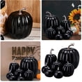 thumbnail image 1 of BKER Pattern 7 Faux Pumpkins Black Halloween Fall Decoration Garden, 1 of 5