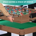 thumbnail image 3 of Rioloiuy 12-in-1 Combo Game Table Set for Home, Multi-Game Table for Adults Kids with Hockey, Foosball, Pool, Shuffleboard, Ping Pong, Chess, Checkers, Bowling, and Backgammon (Walnut), 3 of 6