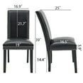 thumbnail image 2 of JESONVID Set of 4 Parsons Dining Chairs PU Leather Living Room Chair Upholstered Modern Kitchen Armless Side Chair with Solid Wood Legs Nail-Head Trim Surrounding-Black, 2 of 8
