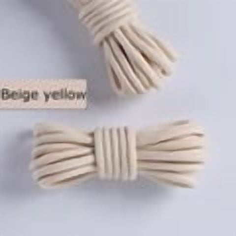 Lacets de Espadrilles Ronds Tissés Serrés en Polyester Ne s'Accrochent Pas Noir 1 Paire