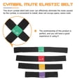 thumbnail image 3 of SWETRACE 4Pcs Black Elastic Belt Cymbal Mute Pads for Drum Practice Noise Control Accessories, 3 of 6