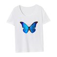 thumbnail image 4 of Camiseta para mujer verano señoras streetwear cuello redondo camiseta para caminar mochilero, 4 of 7