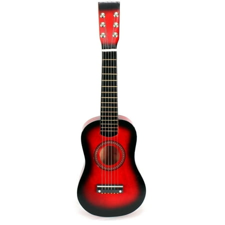 Acoustic Classic Rock 'N' Roll 6 Stringed Toy Guitar Musical Instrument w/ Guitar Pick, Extra Guitar String (Red)