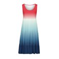 thumbnail image 4 of FcBaudy Robes d'Été pour Femmes, Robes pour Femmes, Jupe pour Femmes, Robe d'Été Sans Manches à Col Rond Imprimé pour la Plage, Jupe en Coton pour Femmes, 4 of 8
