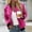004 Multicolor, variant on Hvot&aat Bomber Jacket Women Sequin Print Long Sleeve Open Front Zipper Cardigan Casual Vintage Baseball Jacket