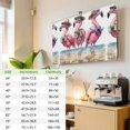 thumbnail image 6 of Indoor Elastic TV Cover for 32 Inch Flat Screen TVs,Summer Seaside Beach Flamingo Stretch TV Screen Protector Smart Television Protection Covers TVs Enclosure,Watercolor Shell Hat Bow, 6 of 9