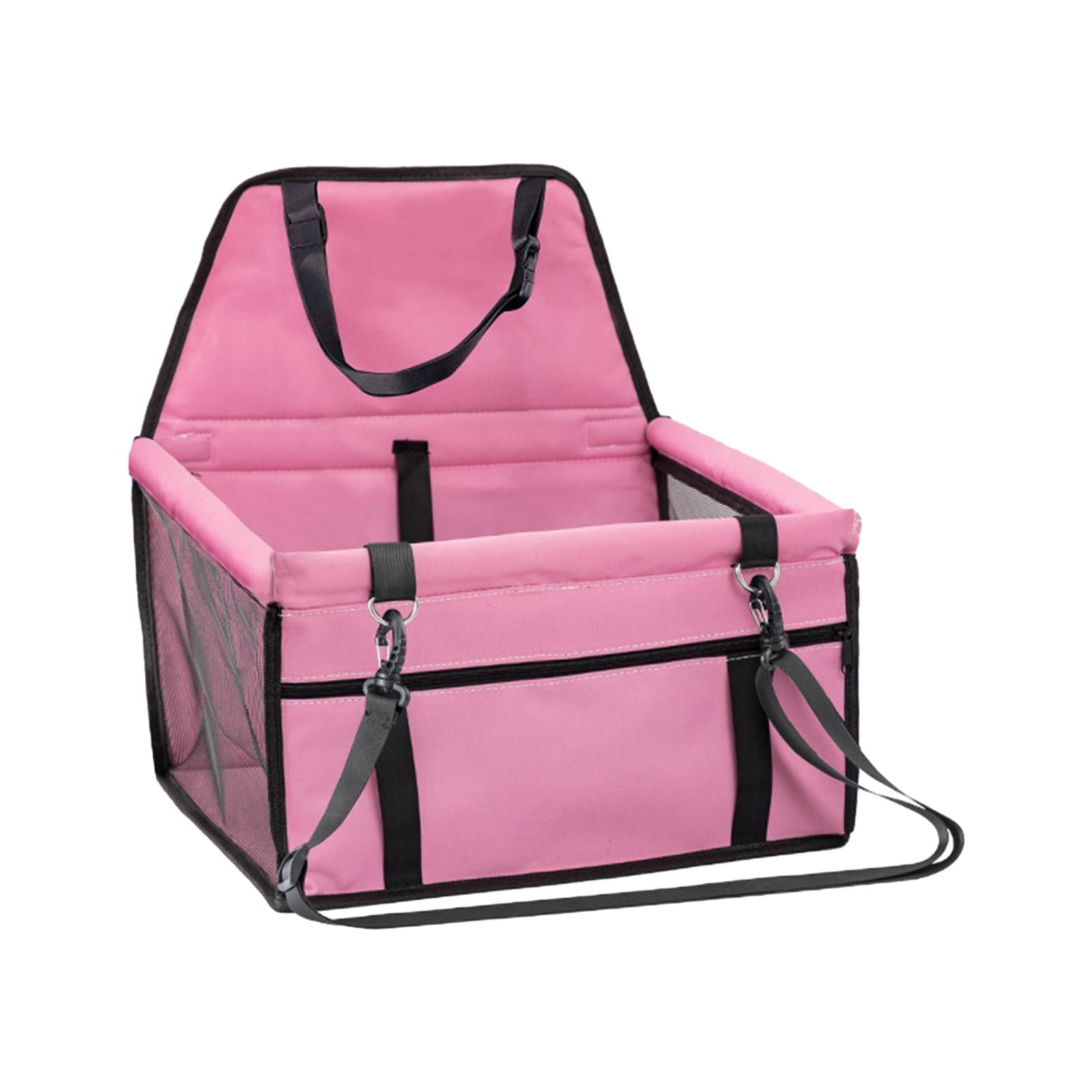 GROWTH TANK Dog Car Seat Bed Lightweight Portable Waterproof Comfortable Pet Dog Car Carrier Pink