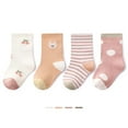 thumbnail image 2 of Povozer Toddler Anti Slip Non Skid Socks Baby Little Girls 4 Pairs(Pink,3-5Y), 2 of 4