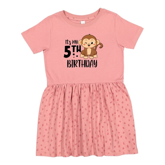 Inktastic Monkey Its My 5th Birthday Girls Toddler Dress