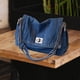 thumbnail image 1 of Bolso de hombro de mezclilla Fernando Moda Azul profundo, 1 of 8