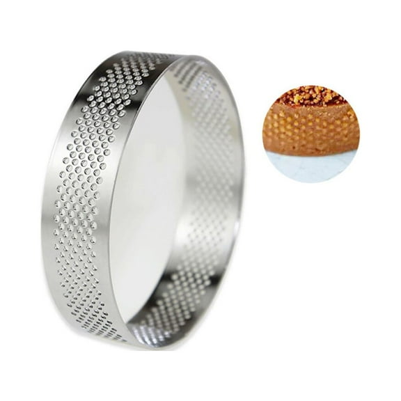 RENACLIPY 1Pc Round Cake Moulds 7In Silver Ventilated Design For Making Cookies