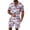 Z29-White, variant on Men's USA Flag Print 2 Piece Polo Outfit, Short Sleeve Zip Up Top and Casual Shorts, Lightweight Summer Independence Day Matching Set