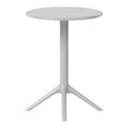 thumbnail image 4 of WestinTrends Playa 23.5" Outdoor Polypropylene Resin Round Patio Bistro Dining Table for 2, Gray, 4 of 6