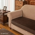 thumbnail image 3 of Subrtex Sofa Slipcover Solid Velvet Seat Cushion Cover (Sofa, Chocolate), 3 of 6