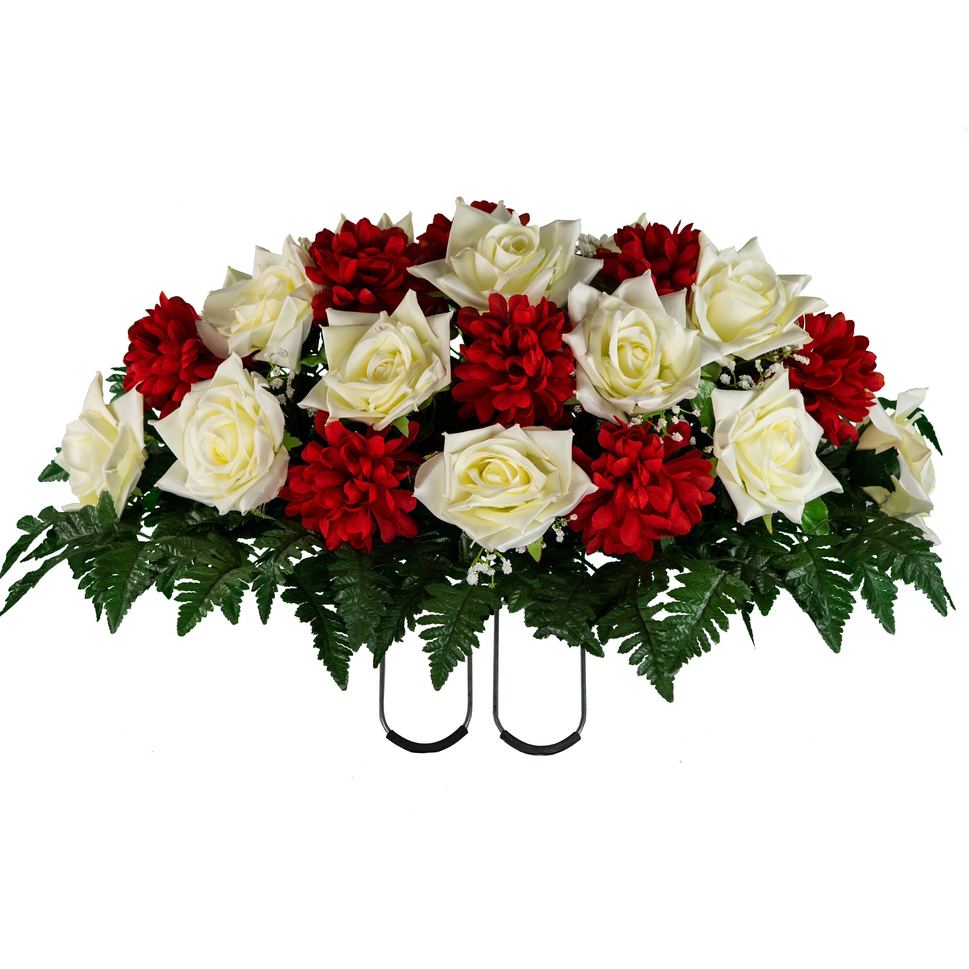 Sympathy Silks Indoor/Outdoor 15" Artificial Polyester Blend Rose, Red