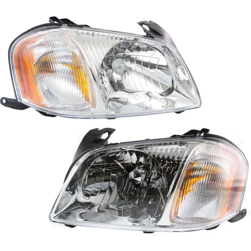 Headlight Set For 2001-2004 Mazda Tribute Left and Right With Bulb 2Pc