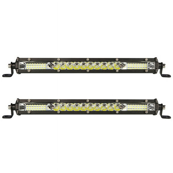 2pcs 12 Inch LED Light Bar LED Work Roof Lights Bar 12V 24V Flood Spot Beam Driving Lamps Offroad SUV Truck,2 x 12 Inch 540W LED Light Bar with Accessory mounting kits,black