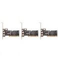 thumbnail image 1 of 3X 3 Port IEEE 1394 Firewire Card PCI Firewire Adapter IEEE 1394 PCI Controller Card for Desktop PC,3 x Firewire Card,Black, 1 of 8