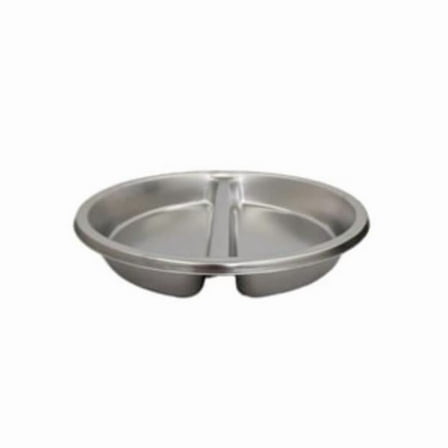Rosseto SMM065 6.34 qt. Multi-Chef Round Divided Food Pan, Silver