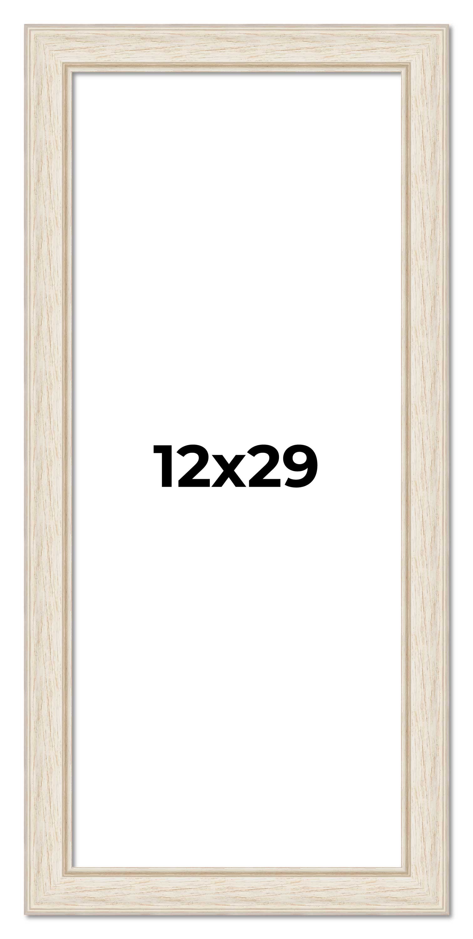 17x37 Frame White Real Wood Picture Frame Width 1.75 inches