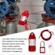 thumbnail image 4 of 2m/6.56ft Cable Lockout Fish Shaped Hasp 38mm Padlock Set Stainless Steel for Chemical Industry Electric Power, 4 of 5
