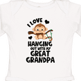 thumbnail image 4 of Inktastic Monkey I Love Hanging out with My Great Grandpa Boys or Girls Long Sleeve Baby Bodysuit, 4 of 5
