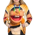 thumbnail image 2 of Lsque Sml Jeffy Pattern Casual Women's Hoodie,Hooded Sweatshirt with Kangaroo Pocket,Pullover Hoodie with Eye-catching Drawstrings-XX-Large, 2 of 8