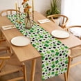 thumbnail image 3 of St Patricks Day Table Runner - 72 Inch Long, Kitchen Dining Table Runner Dresser Scarves, Farmhouse Country Green Black Shamrock Farmhouse Decor for Coffee Tables Wedding Party Banquet, 3 of 8