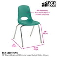 thumbnail image 2 of ECR4Kids Set of 5 18" Seat Height Stack Chair Chrome Legs Swivel Glide, Multiple Colors, 2 of 7