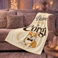 thumbnail image 6 of Corgi Elegance Cartoon Dog Crown Bowtie, Playful Pet Portrait Pattern, Warm Flannel Blanket for Living Room and Bedroom, Dog Lovers Just Because Gift, Pet Lover Home Decor, 6 of 9