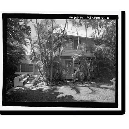 Historic Print, U.S. Naval Base, Pearl Harbor, Naval Housing Area Makalapa, Senior Officers' Quarters Type A, 37 Makalapa Drive, Pearl City, Honolulu County, HI - 6, 16" x 20"