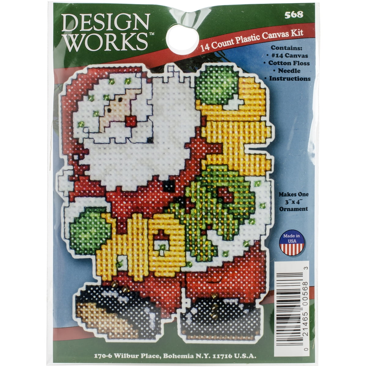 Design Works Plastic Canvas Ornament Kit 4"X3"Ho Ho Santa (14 Count