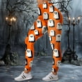 thumbnail image 6 of CAUYDY Women's Brushed Christmas Halloween Ankle Length Seasonal Printed Leggings(Orange,XXL), 6 of 7