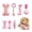 pink, variant on PetLike 8 Pack Puppy Teething Toys Set, Soft Gentle Interactive Dog Toys for Small Puppies (Pink)