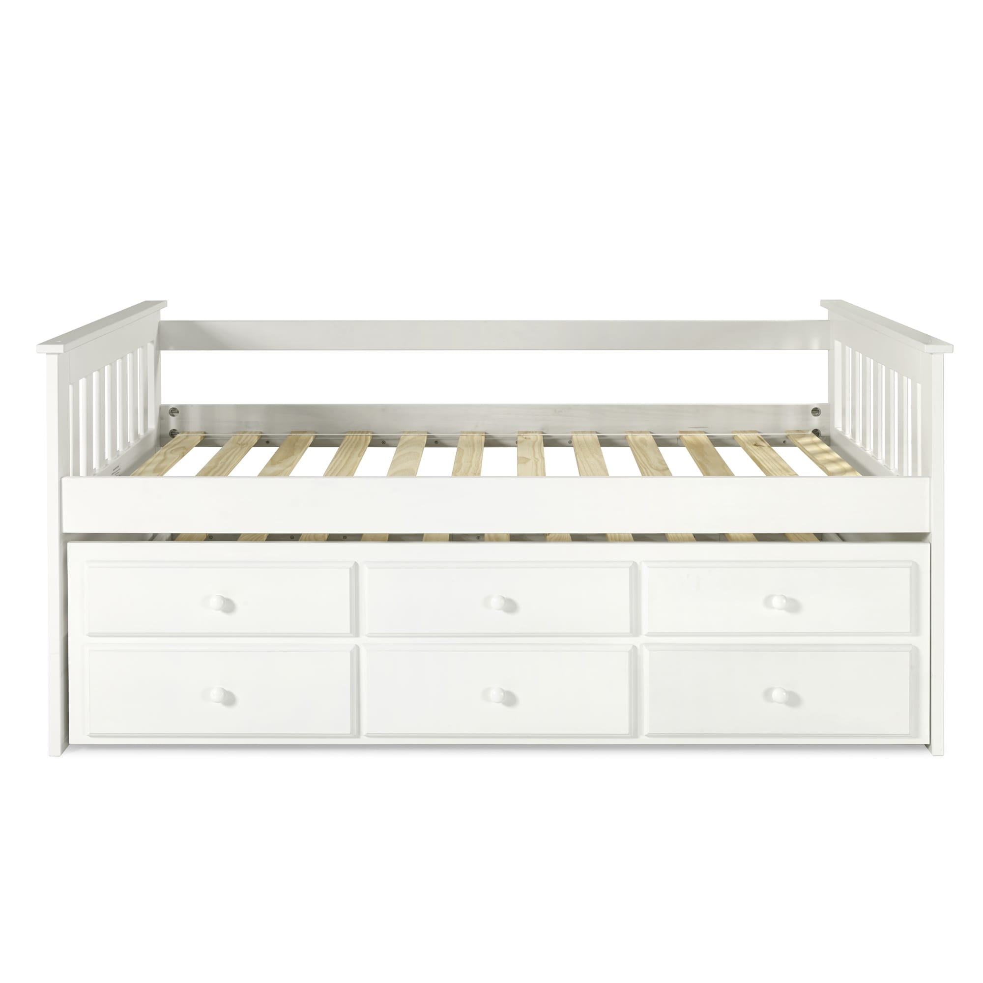 Andy Daybed with Storage and Trundle White