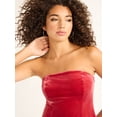 thumbnail image 3 of Sofia Jeans Women's Velvet Peplum Strapless Top, Sizes XS-XXXL, 3 of 4