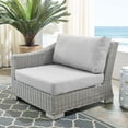 thumbnail image 1 of Modway Conway Sunbrella® Outdoor Patio Wicker Rattan Left-Arm Chair in Light Gray Gray, 1 of 10
