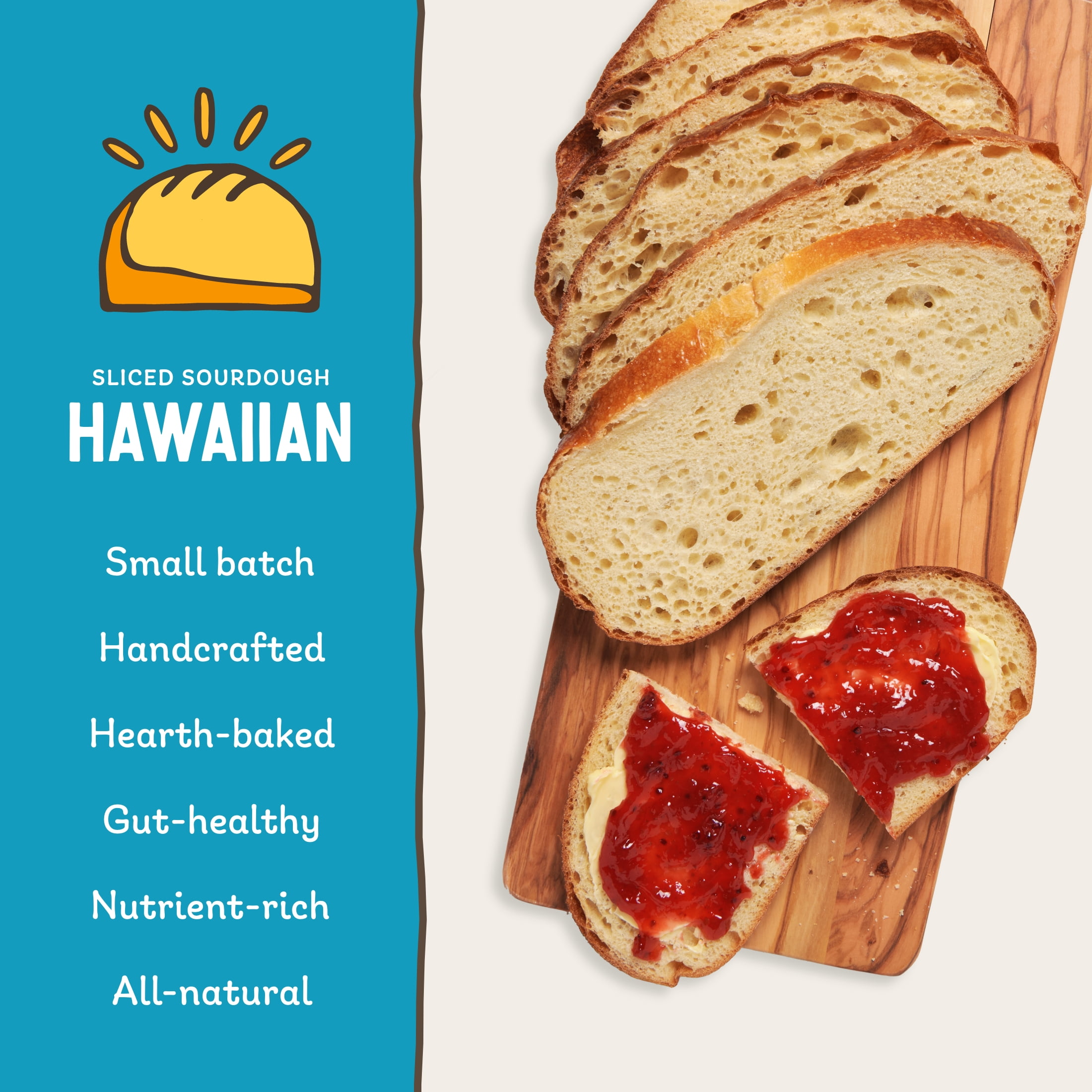 Essential Baking Hawaiian Sliced Sourdough Bread, Non-GMO, 16 oz