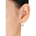 thumbnail image 3 of Everly Women's Cultured Pearl and Diamond Sterling Silver Earrings, 3 of 4