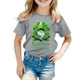thumbnail image 2 of JIAYUE St Patricks Day Tops For Kids Boys Girls Cartoon Print Short Sleeve Round Neck Pull-On Lightweight T Shirt Tops For Children Casual Everyday Tops, 2 of 4