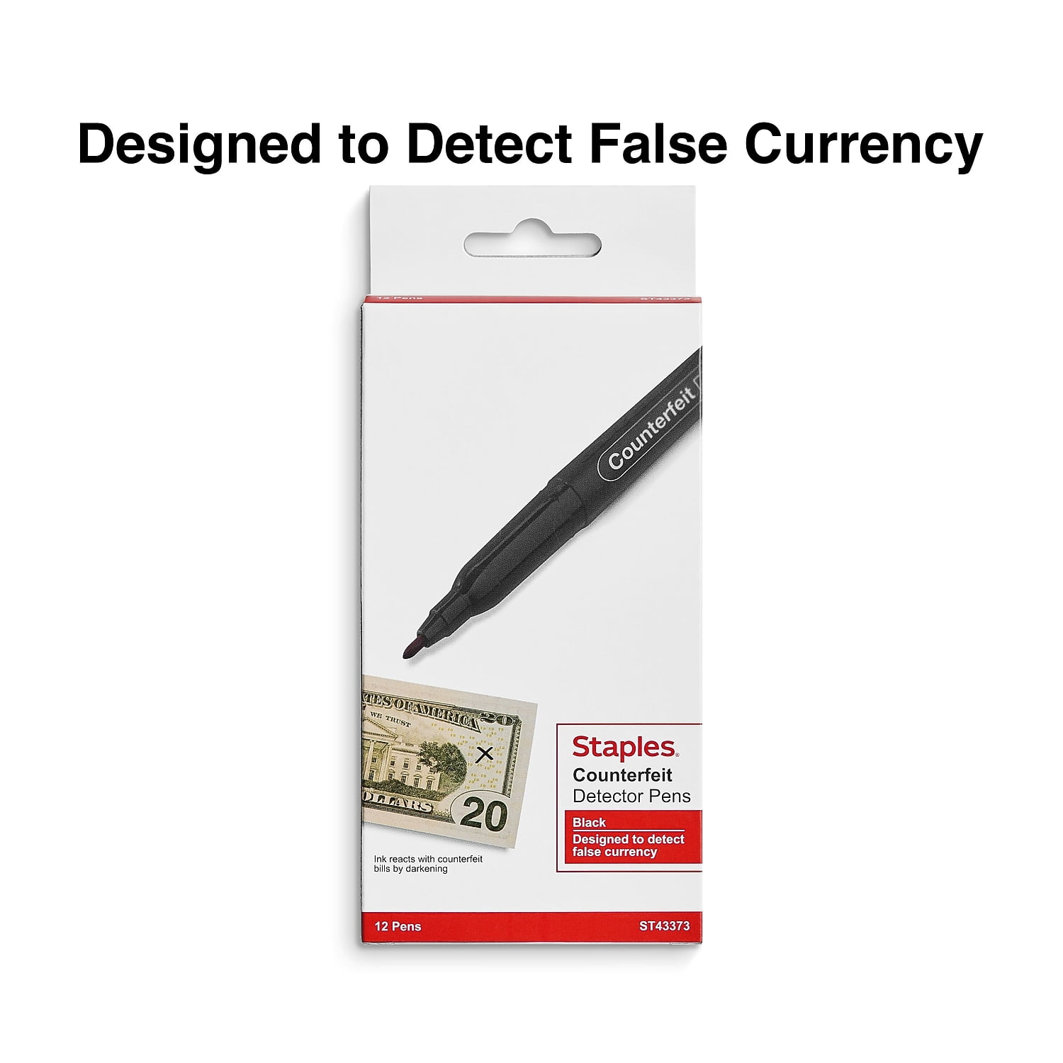 MyOfficeInnovations Counterfeit Pens Black 12/Pack (43373) 1128402