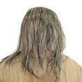 thumbnail image 4 of Máscara de bruja de Halloween de látex con cara de anciano aterrador con peluca, 4 of 5